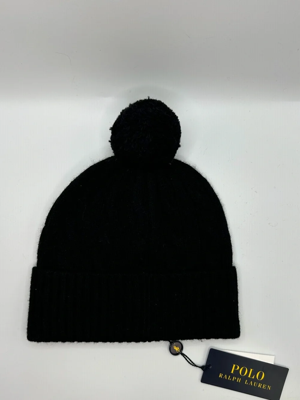 Polo Ralph Lauren Tuxedo Girl Bear Wool Beanie Pom Pom Hat NWT